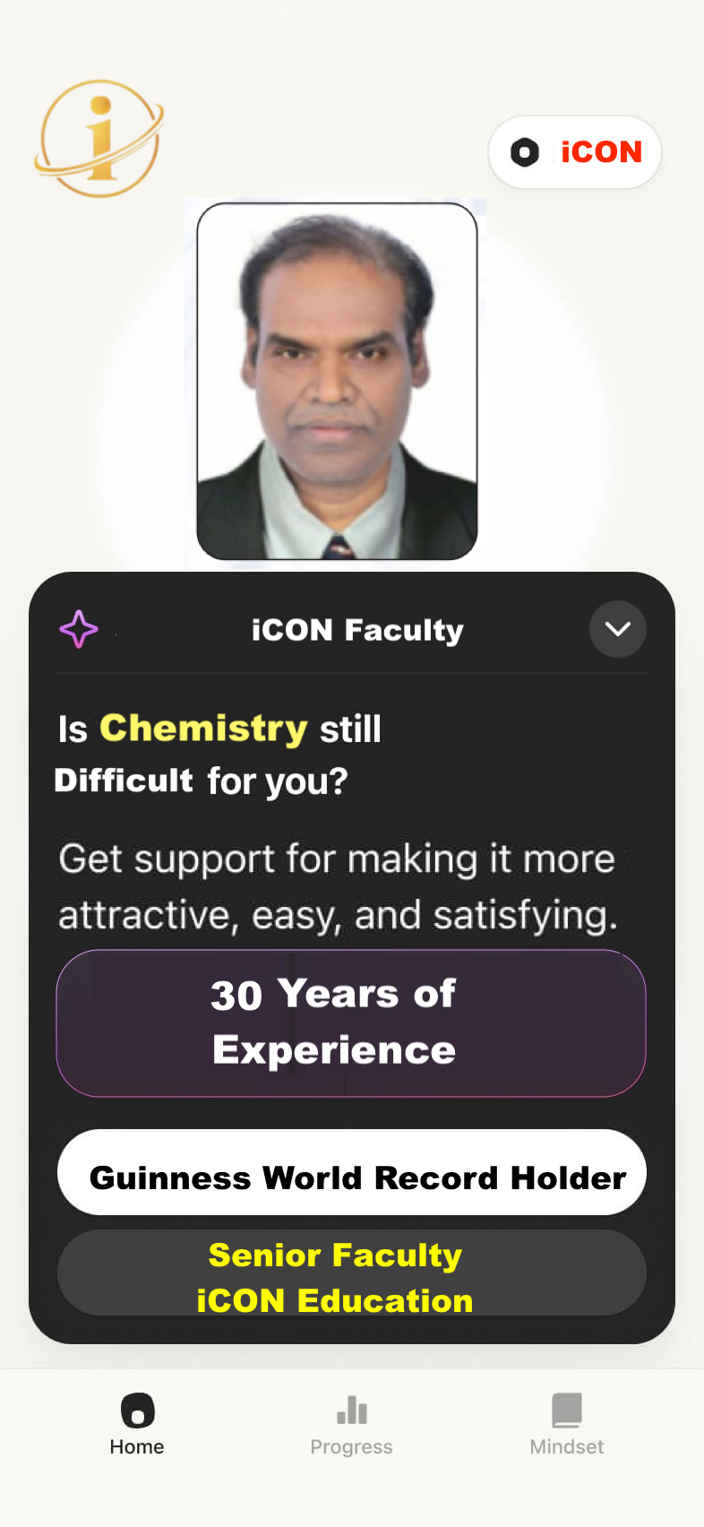 A screenshot of the iCON app habit suggestion screen