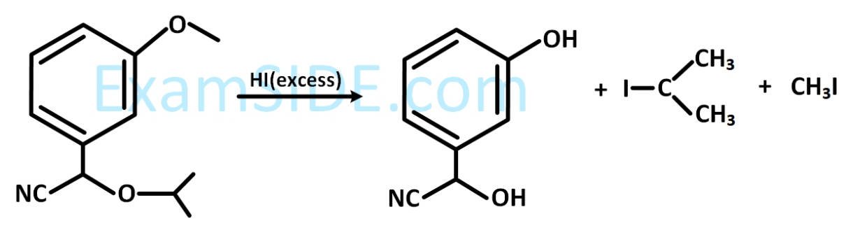 JEE Main 2019 (Online) 10th April Morning Slot Chemistry - Alcohols, Phenols and Ethers Question 134 English Explanation