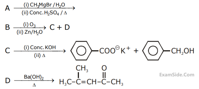 JEE Main 2020 (Online) 3rd September Evening Slot Chemistry - Aldehydes, Ketones and Carboxylic Acids Question 193 English