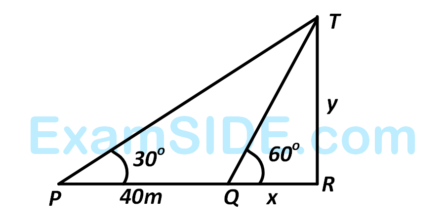 AIEEE 2004 Mathematics - Height and Distance Question 40 English Explanation