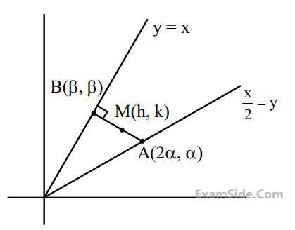 JEE Main 2020 (Online) 7th January Evening Slot Mathematics - Straight Lines and Pair of Straight Lines Question 109 English Explanation